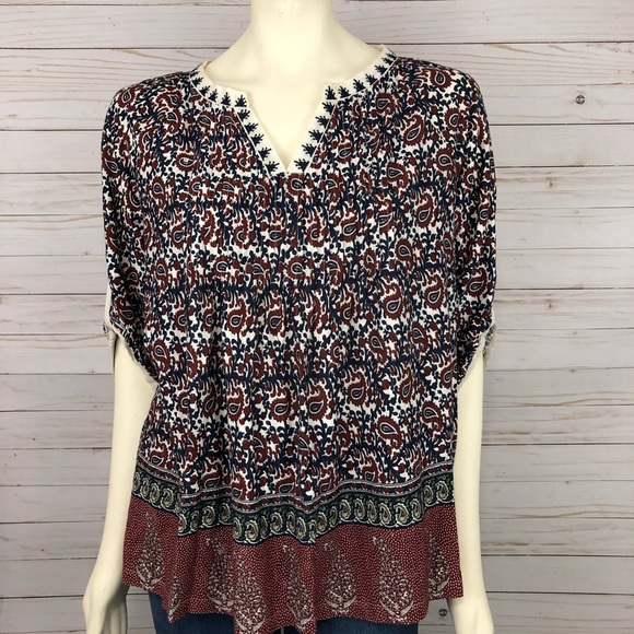 vintage america Tops - Vintage America pintuck bohemian blouse